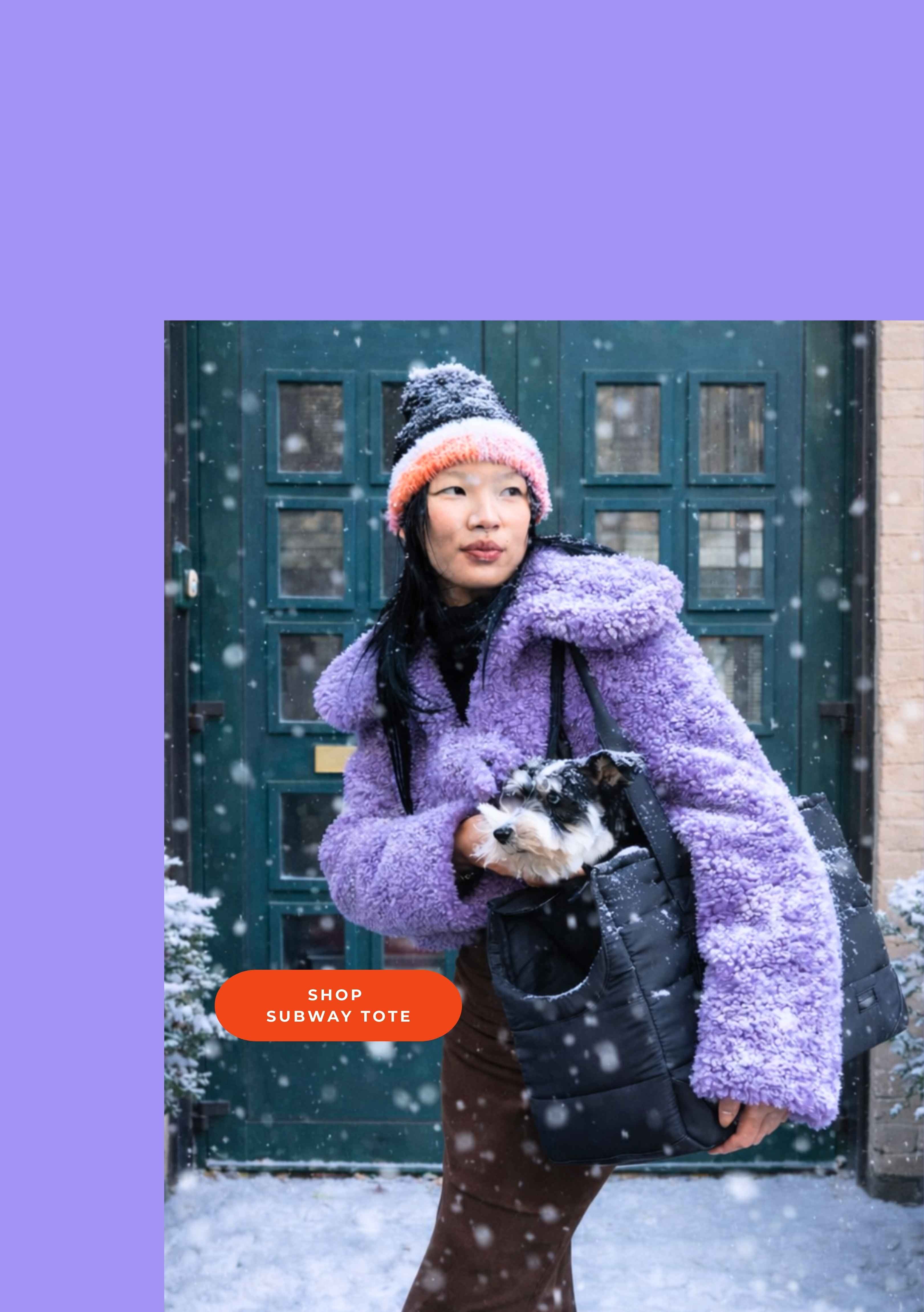 "coziest tote for these colder days"